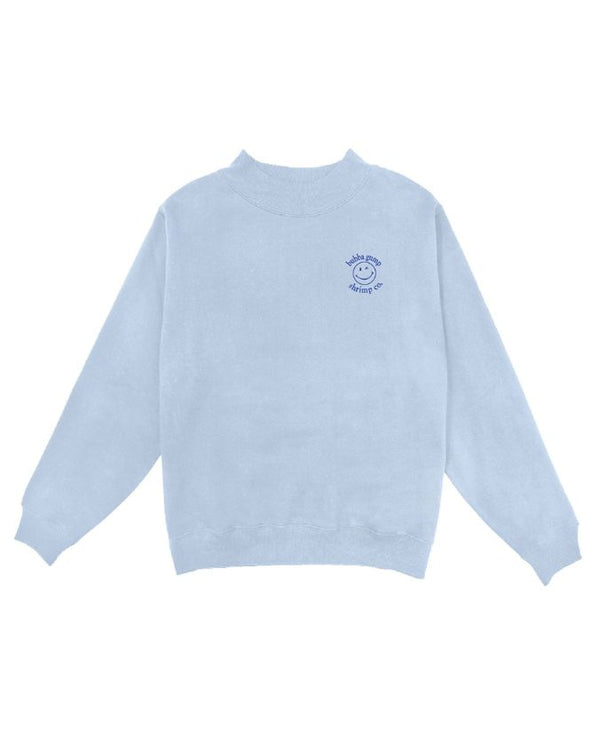 Bubba Gump | Smiley Face Embroidery | Adult Crewneck