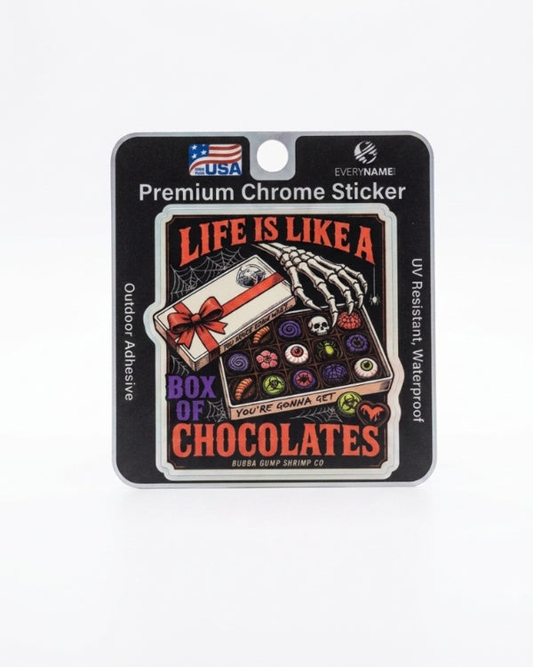 Bubba Gump | Life is Like Box of Chocolates Halloween 2026 | Sticker