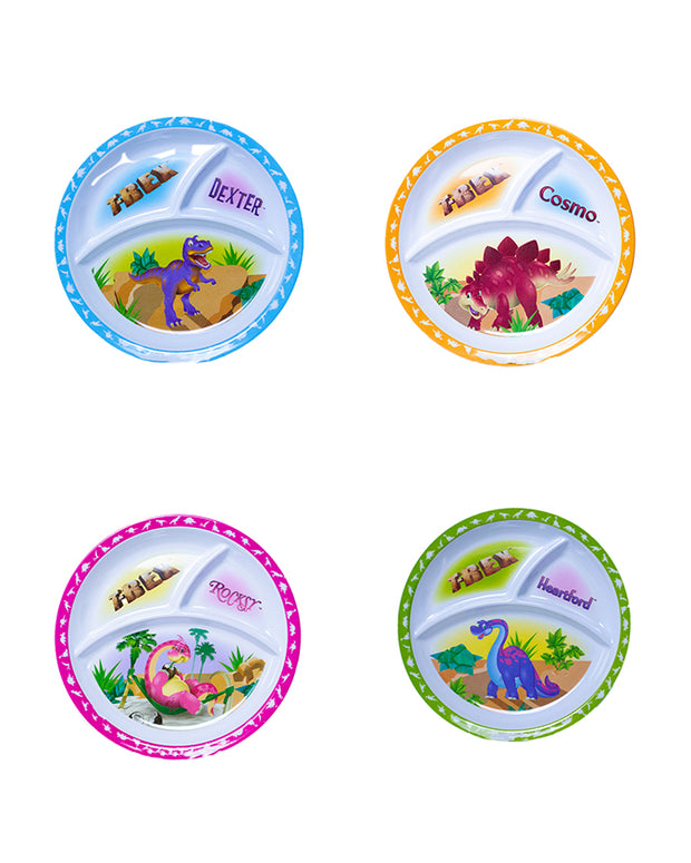 T-Rex Cafe | Segmented Plates | 4 PC Set