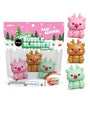 Pack of 'Baby Reindeer' squishy toys by Top Teams, featuring a pink package and four colorful reindeer figures (pink, brown, mint green, and light green) on a white background.
