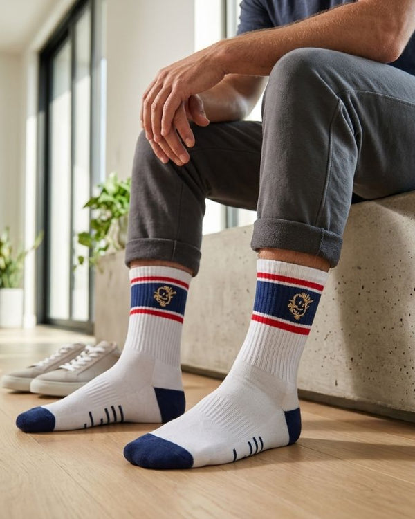 Chubbies x Bubba Gump | SOCKS SMILEY | WHITE