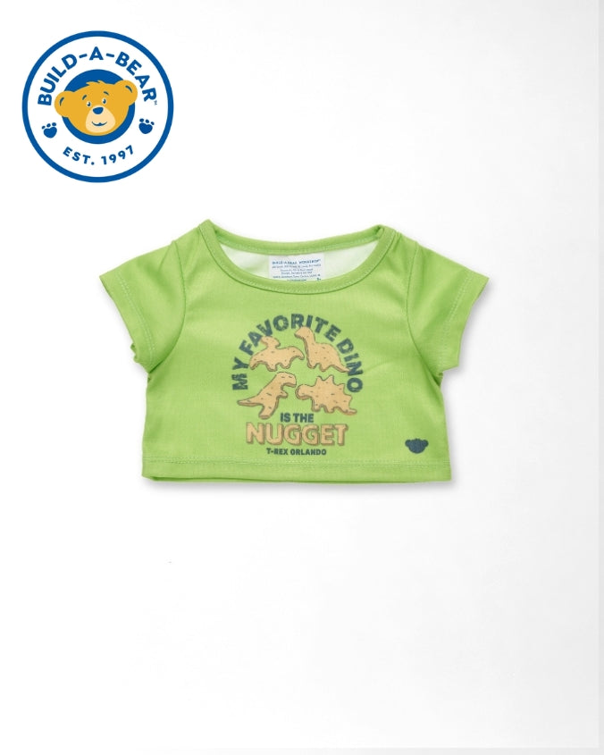 T-Rex Cafe X Build-A-Bear | My Favorite Dino is the Nugget  |Dino Plush tee