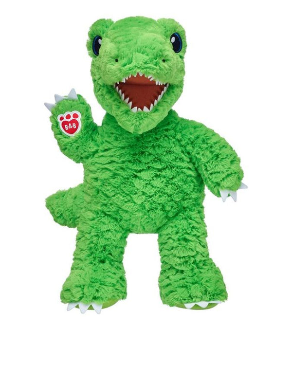 T-Rex Cafe | Green T-Rex Plush | 16" Build-A-Dino Plush