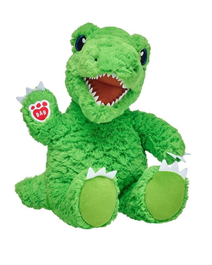 T-Rex Cafe | Green T-Rex Plush | 16" Build-A-Dino Plush