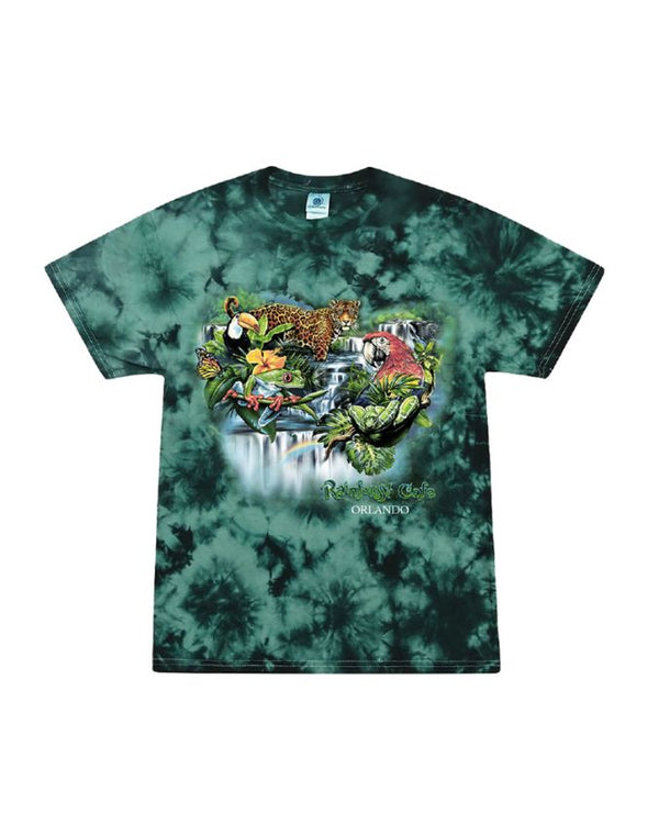 Rainforest Cafe | Jungle Collage Soft Tie Dye | Adult Tee
