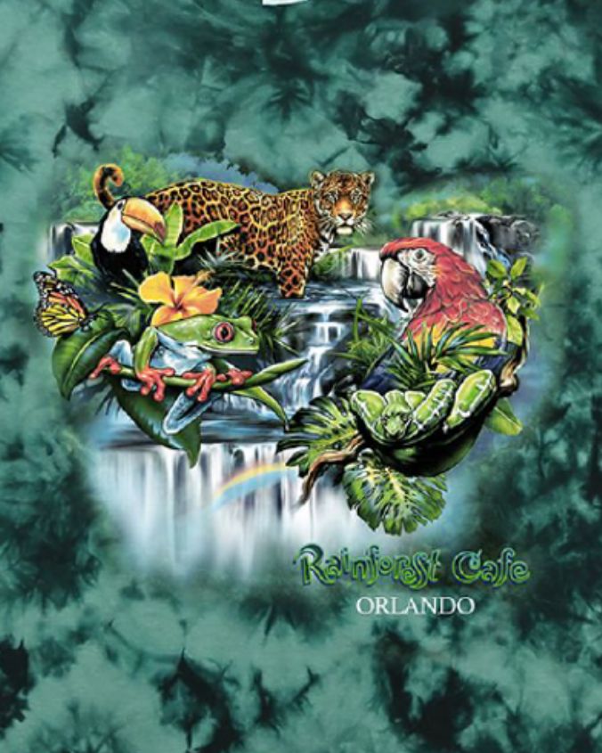 Rainforest Cafe | Jungle Collage Soft Tie Dye | Adult Tee