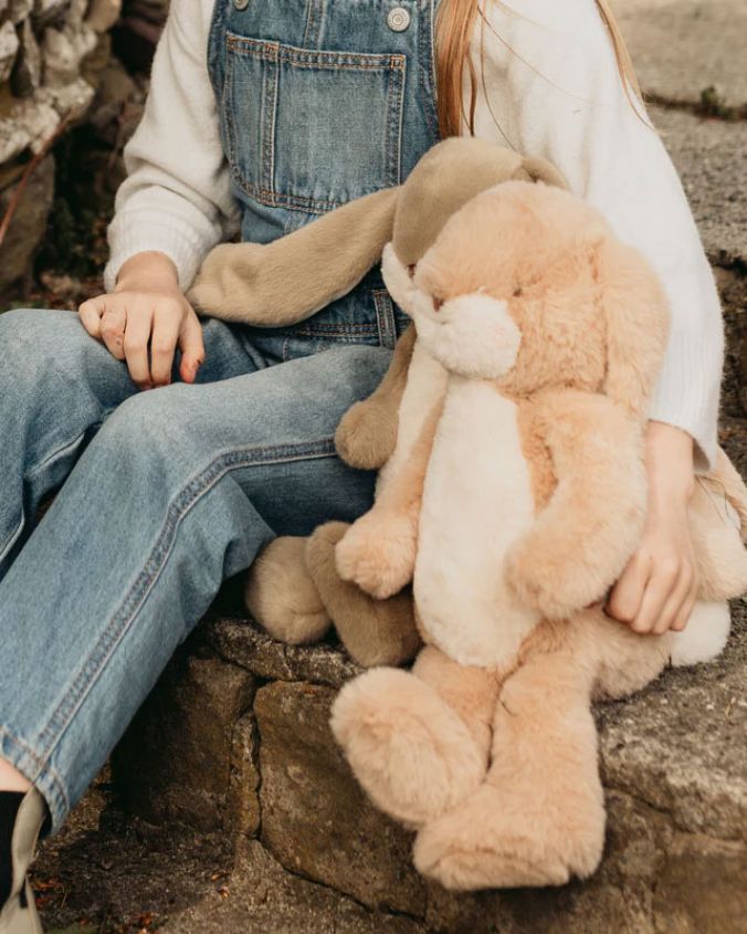 BUNNIES BY THE BAY | Little Floppy Nibble Bunny | 12"Plush Almond Joy