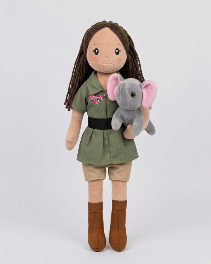 Rainforest Cafe | Jungle Safari Guide | 17" Plush Doll