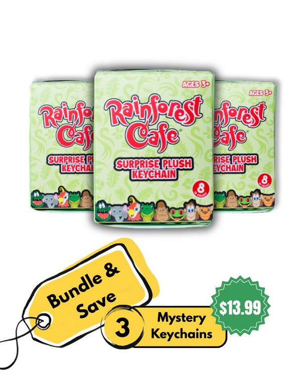 Rainforest Cafe | Surprise Plush | Keychain 3 PIECE SET ~ FINAL SALE