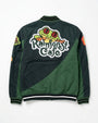 Green and black jacket with a frog logo and 'Rainforest Cafe' text on a white background