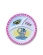 Children's plate with Tuki character from Rainforest Cafe on a white background