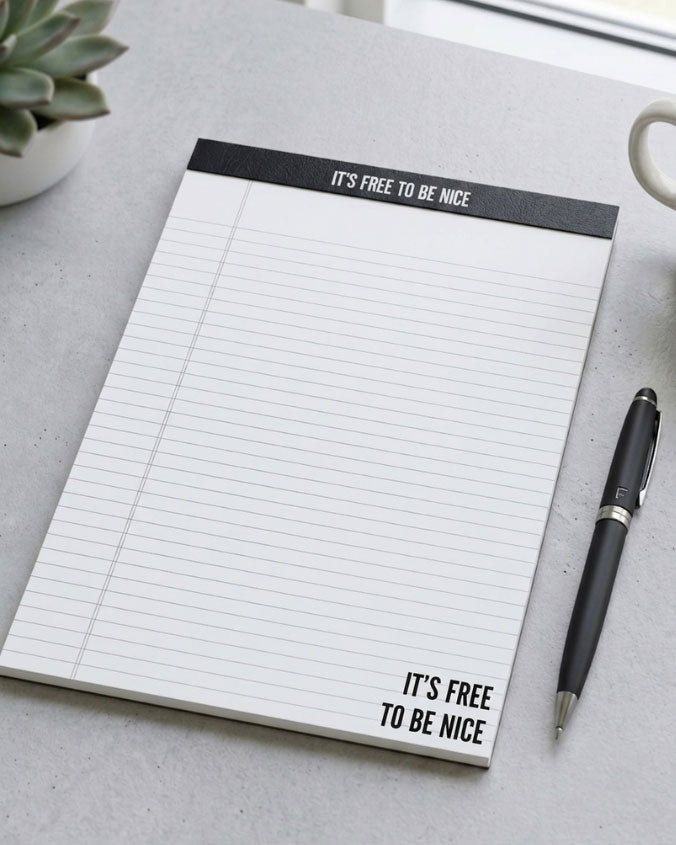 It's Free to be Nice | Legal Size | Notepad
