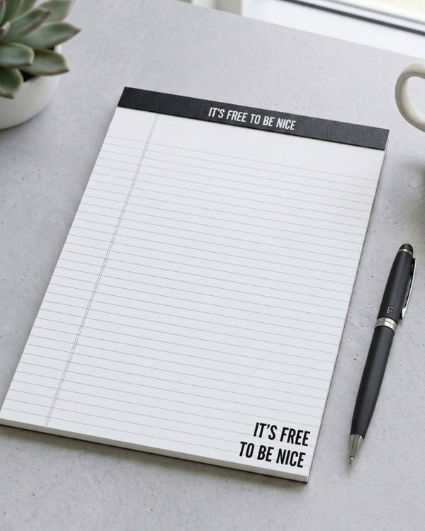 It's Free to be Nice | Legal Size | Notepad