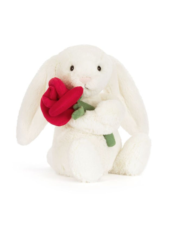 JELLYCAT | Cream Bunny With Rose | Plush