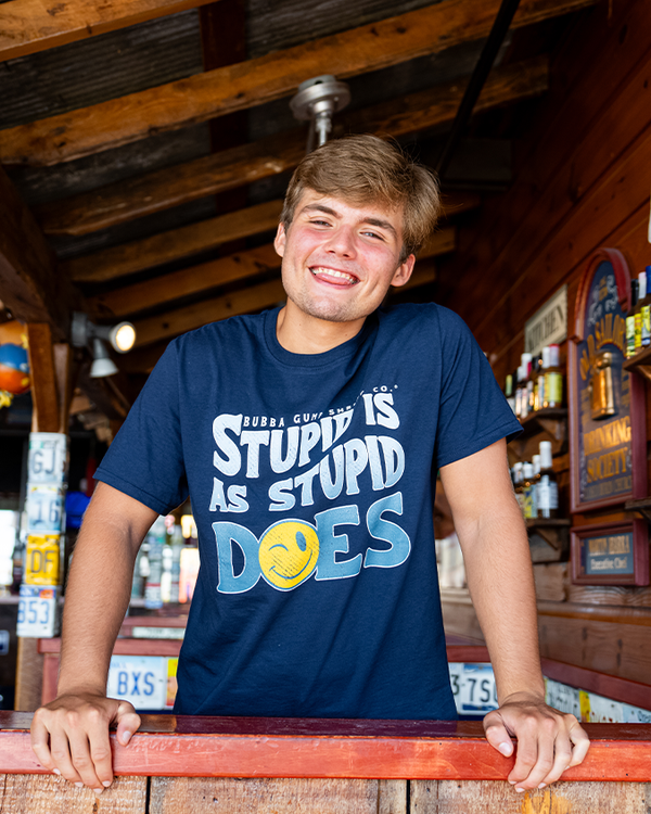 Bubba Gump | Smiley Stupid is as Stupid Does | Adult Tee