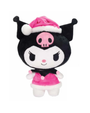  A cute stuffed animal wearing a fashionable pink and black outfit, highlighting its charming design and playful appearance.