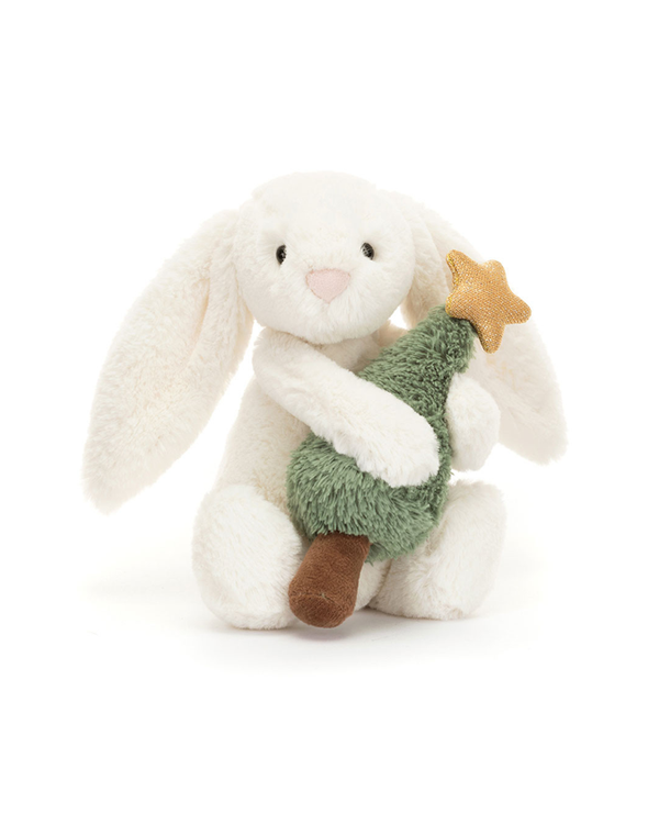 Jellycat | Bashful Bunny with Christmas Tree | Plush