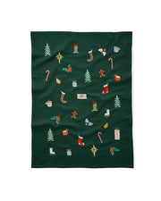 Rifle Paper | Signs Of The Season | Embroidered Tea Towel