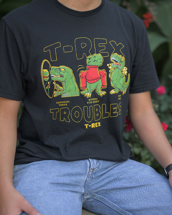 T-Rex Cafe | T-Rex Troubles | Adult Tee ~ FINAL SALE