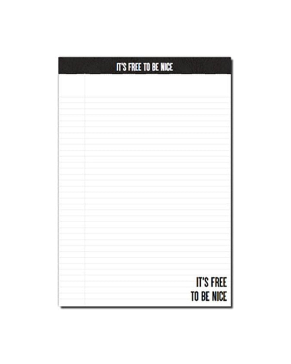 It's Free to be Nice | Legal Size | Notepad
