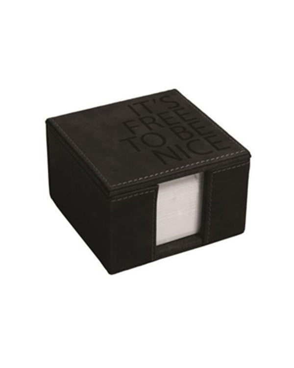 It's Free to be Nice | Leather | Sticky Note Holder