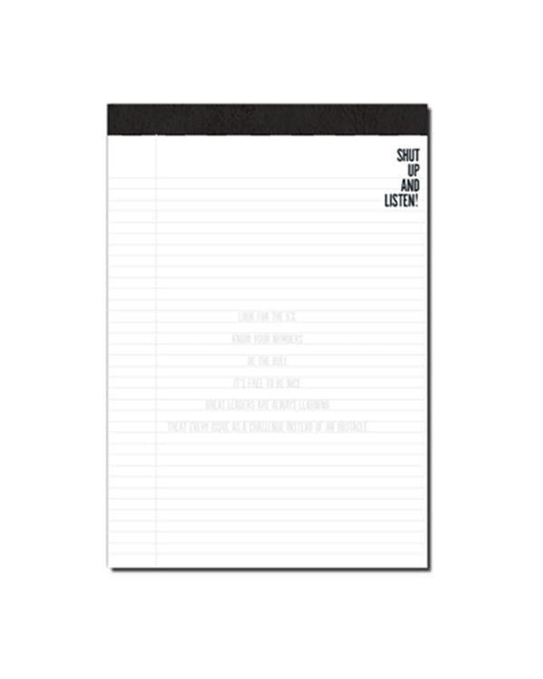 Shut Up & Listen! | Legal | Notepad